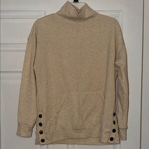 Women's Tan Cowl Neck Sweater
